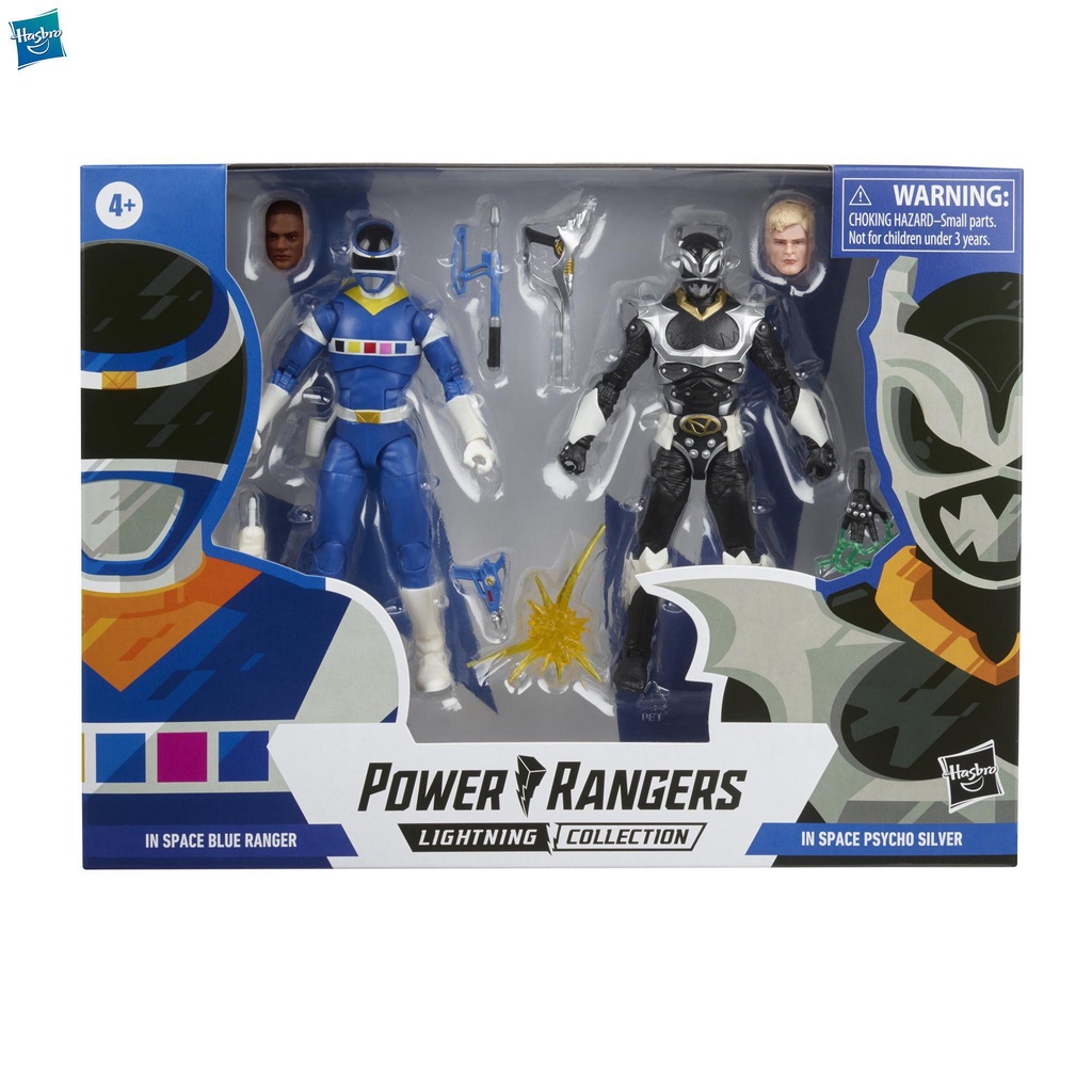 Power Rangers Hasbro Lightning คอลเลกชัน Space Blue Ranger Vs.เงิน Psycho Ranger 2-Pack 6นิ้วของเล่นใหม่