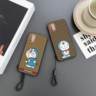 เคสโทรศัพท์มือถือ ป้องกันการตก ลายการ์ตูนโดราเอมอนน่ารัก สําหรับ Motorola Moto G9 Plus