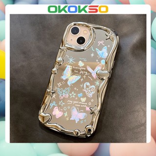 [OKOKSO] เคสโทรศัพท์มือถือนิ่ม กันกระแทก ลายการ์ตูนผีเสื้อ สําหรับ OPPO Reno9 Reno8 Reno7pro reno6 7z 8T 5 R17 A53 A9 2020 F11 A31 A3S A78 A77