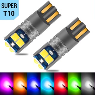 หลอดไฟ Led W5W T10 3030 SMD 6000K 168 194 5w5 สีส้ม สําหรับติดป้ายทะเบียนรถยนต์ 2 ชิ้น