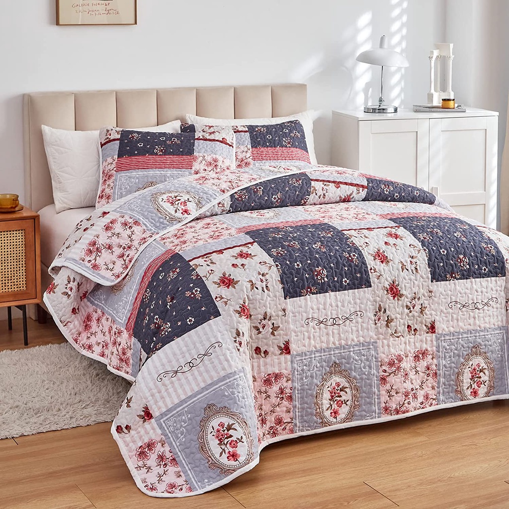 ผ้าปูที่นอน Patchwork Set 3 IN 1 Cadar QUEEN cadar tilam queen kaws cadar queen HARGA KILANG BORONG 