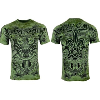 Xtreme Couture By Affliction เสื้อยืดลําลอง สําหรับผู้ชาย แขนสั้น พิมพ์ลาย PATRON Biker Eagle tattoo S-5XL