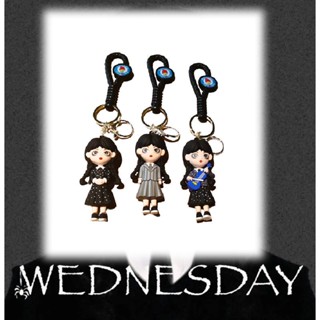 พวงกุญแจอินเทรนด์ สําหรับรถยนต์ หรือกระเป๋า Adams Family Wednesday Theme