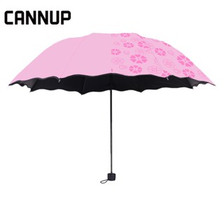 CANNUP ร่มกันฝน ร่มกันแดด ร่มกันแดดและฝน กันยูวี พับได้ UV Umbrella คุณภาพดี พร้อมกล่องเก็บ พกพาสะดวก I22Y01P