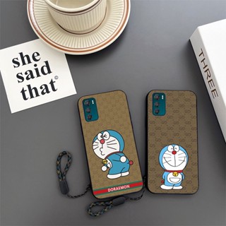 เคสโทรศัพท์มือถือ ป้องกันการตก ลายการ์ตูนโดราเอมอนน่ารัก พร้อมสายคล้อง สําหรับ Motorola Moto G42 4G