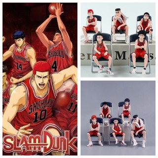 ฟิกเกอร์ Slam Dunk Handicraft Figurines Of Shohoku Five Yohko Mitsui And Tetsuo Hara Versions สําหรับตกแต่งบ้าน