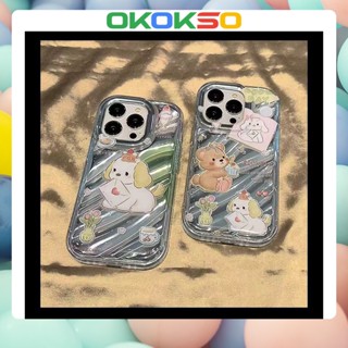 [OKOKSO] เคสโทรศัพท์มือถือนิ่ม กันกระแทก ลายการ์ตูนลูกสุนัข สําหรับ OPPO Reno9 Reno8 Reno7pro reno6 7z 5 R17 A53 A9 2020 F11 A31 A78 A77