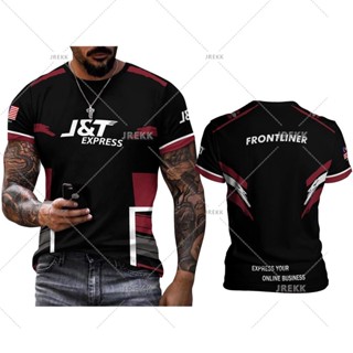 ✨✨ใหม่ เสื้อยืดลําลอง แขนสั้น พิมพ์ลาย Frontliner J&amp;T Express สําหรับผู้ชาย 2023