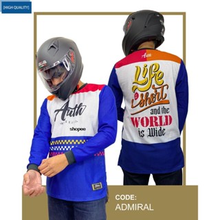 เสื้อกีฬาแขนสั้น ลาย "Admiral" ของแท้ สําหรับรถจักรยานยนต์