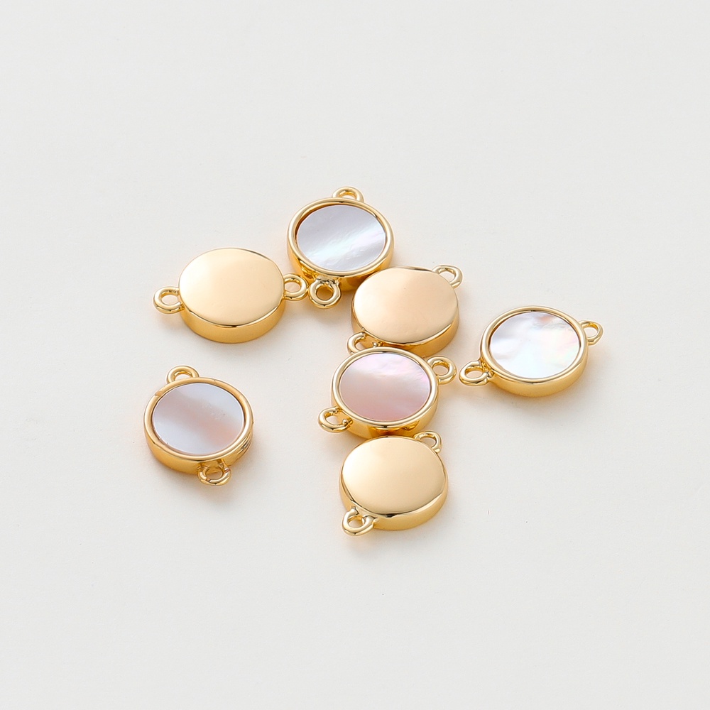 St. kunkka จี้ไข่มุก ทรงกลม 9.8 * 14.5 มม. สีทอง 18K สําหรับทําเครื่องประดับ สร้อยคอ สร้อยข้อมือ ต่างหู 2 ชิ้น