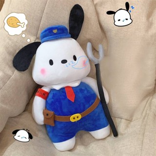 ตุ๊กตายัดนุ่น Pochacco ผ้ากํามะหยี่ขนนิ่ม รูปสัตว์น่ารัก สําหรับเด็ก เหมาะกับก่อนนอน และตกแต่ง