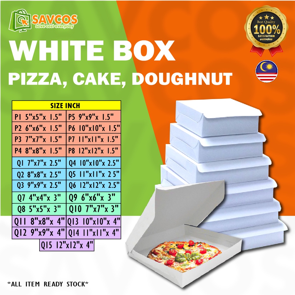กล่องพิซซ่า / กล่องอาหาร / กล่องเค้ก / Kotak Talam / Kotak Lapis / กล่องโดนัท / กล่องขนมปัง / กล่องคัพเค้ก