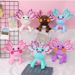 ตุ๊กตานุ่ม รูปการ์ตูนอนิเมะ Axolotl สีสันสดใส กอดได้ สําหรับแฟนวิดีโอเกม