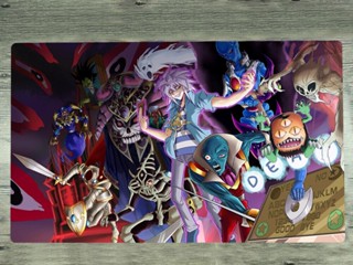 Yugioh OCG Playmat Ryo Bakura Dark Necrofear Ha Des Zombie TCG CCG แผ่นรองเกมการ์ด