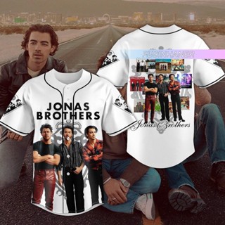 เสื้อกีฬาเบสบอล ลายทีม Jonas Brother Joe Jonas Jersey ชุดเยือน สําหรับผู้ชาย