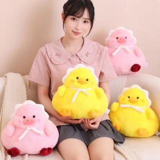 ตุ๊กตานุ่ม รูปการ์ตูนเป็ดสีเหลือง และหมูสีชมพู ขนาด 30 ซม. สําหรับเด็ก และผู้ใหญ่