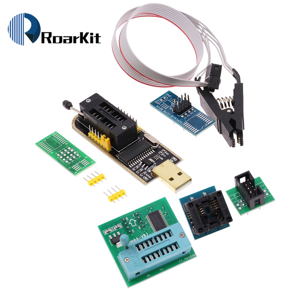 SOIC8 SOP8 คลิปทดสอบสําหรับ EEPROM 93CXX / 25CXX / 24CXX อะแดปเตอร์ + CH341A 24 25 Series แฟลช BIOS USB โปรแกรมเมอร์โมดูล DIY ชุด