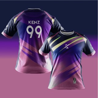 Kenz AW08 - JERSEY PURPLE PEACH ABSTRACT เสื้อกีฬา สําหรับผู้ใหญ่
