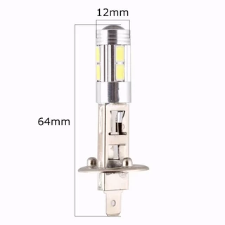 หลอดไฟ LED H1 H3 2 ชิ้น 6000K สีขาว 10-SMD 5630 สำหรับไฟตัดหมอกและไฟส่องสว่างในระหว่างการขับขี่