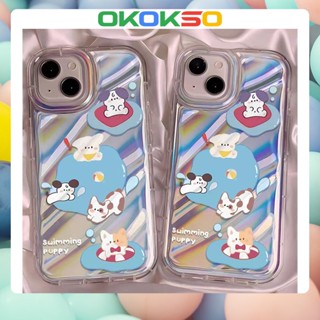 [OKOKSO] เคสโทรศัพท์มือถือนิ่ม กันกระแทก ลายการ์ตูนสัตว์ว่ายน้ํา สําหรับ OPPO Reno9 Reno8 Reno7pro reno6 7z 5 R17 A53 A9 2020 F11 A31 A78 A77