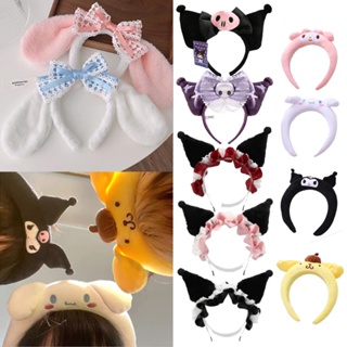 ที่คาดผม ตุ๊กตาการ์ตูนอนิเมะ Sanrio Kuromi Cinnamoroll Purin Kitty น่ารัก เครื่องประดับผม สําหรับเด็กผู้หญิง