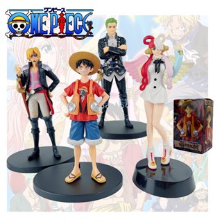 Dxf ตุ๊กตา One Piece Monkey D. สีแดง สําหรับภาพยนตร์ ฟิกเกอร์พีวีซี Luffy Roronoa Zoro Sanji And Usopp ขนาด 18 ซม.