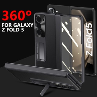 สําหรับ Samsung Galaxy Z Fold5 ป้องกันเลนส์ หนัง HD ฟิล์มกระจก ตัวยึด บานพับ ป้องกัน เคสโทรศัพท์ กันกระแทก