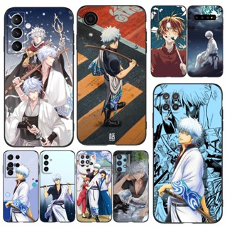 เคสโทรศัพท์มือถือ ซิลิโคนนิ่ม Tpu ลายการ์ตูนอนิเมะ Gintama Sakata Gintoki สีดํา สําหรับ Samsung Galaxy S23 Plus Ultra S23 5G