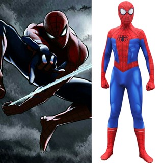 ชุดบอดี้สูทคอสเพลย์ Spider-Man The Into Spider-Verse Peter Parker Zentai