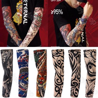 ปลอกแขน ลาย Tattoo ป้องกันแดดและรังสียูวี สำหรับขี่จักรยาน ปลอกแขน พิมพ์ลายรอยสัก 3 มิติ ป้องกันรังสียูวี ให้ความอบอุ่น เหมาะกับใส่ขับขี่ เล่นกีฬากลางแจ้ง สําหรับผู้ชาย