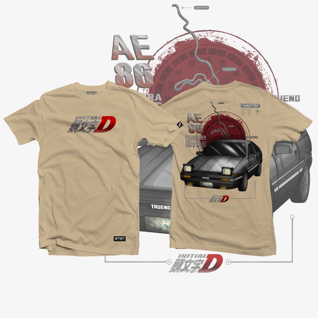 เสื้ออนิเมะ - ETQTCo.- Initial D - AE 86