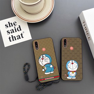 เคสโทรศัพท์มือถือ กันตก ลายการ์ตูนโดราเอมอนน่ารัก พร้อมสายคล้อง สําหรับ Motorola Moto E7 E7i Power