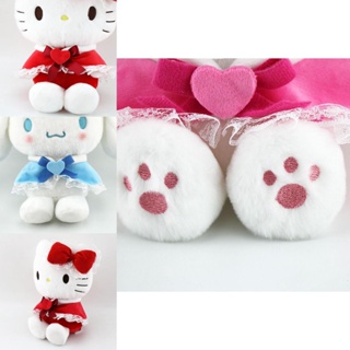 ตุ๊กตานุ่ม รูปการ์ตูน Sanrio My Melody Kuromi พร้อมโบว์ ผ้าคลุมไหล่ ของเล่นสําหรับเด็ก