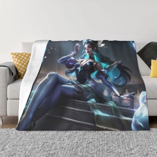 Lol ผ้าห่มสักหลาด ลาย League of Legends Star Guardian Syndra Prestige ขนาดพกพา สําหรับตกแต่งบ้าน