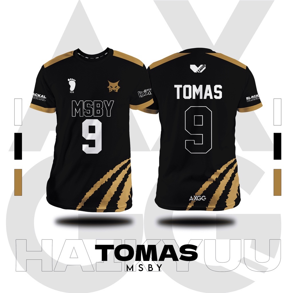 พร้อมส่ง เสื้อยืดกีฬาแขนสั้นลําลองทรงหลวมอะนิเมะ Haikyuu รูปที่ 2