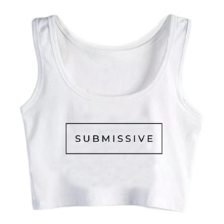 Submissive เสื้อครอปท็อป ลายกราฟฟิค ไซเบอร์ y2k สไตล์วินเทจ สําหรับผู้หญิง