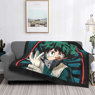 ผ้าห่ม ผ้ากํามะหยี่ แบบนิ่ม ลาย My Hero Academia Deku Boku No Hero Academia สําหรับห้องนอน โซฟา