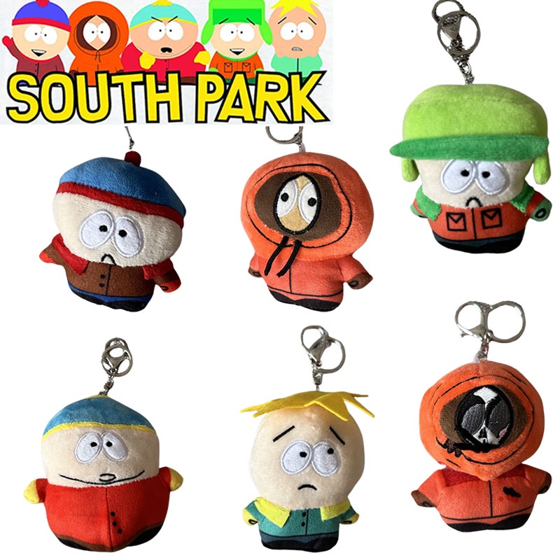 South Park Kenny Butters Stan พวงกุญแจ จี้ตุ๊กตา แบบนิ่ม ของเล่นสําหรับเด็ก