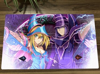 Yugioh Playmat Dark Magician Girl TCG CCG แผ่นรองเมาส์เกมมิ่งการ์ด