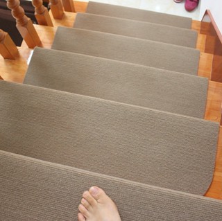 ขายส่งแผ่นบันได 4 แผ่น ｜ บันไดกันลื่น Stair Tread Mat ความปลอดภัยกาวฟรี Stair Tread Mat