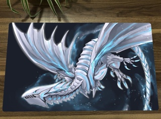 Yu-gi-oh! 2021 Playmat Blue-Eyes White Dragon CCG TCG แผ่นรองเมาส์ สําหรับเล่นเกมเทรดดิ้งการ์ด