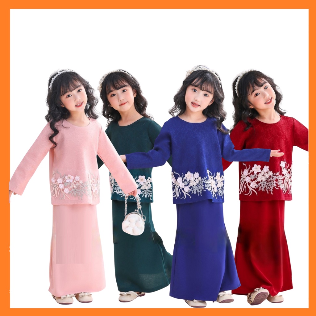 Girl Raya 9143 Baju Raya ชุดแฟชั่นสาวสวม Baju Budak Perempuan Baju