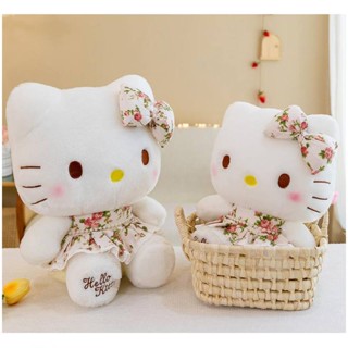 SANRIO หมอนตุ๊กตานุ่ม รูปการ์ตูนแมว และการ์ตูน Hello Kitty เหมาะกับเป็นของขวัญ ของเล่นสําหรับเด็ก