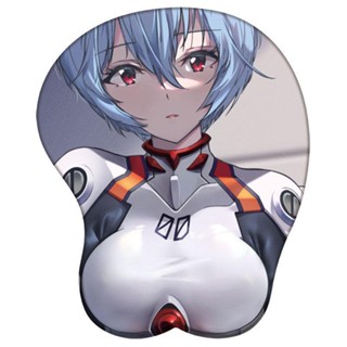 Evangelion Rei Ayanami แผ่นรองเมาส์เล่นเกม ซิลิโคน ลายการ์ตูนอนิเมะ 3D E815A35