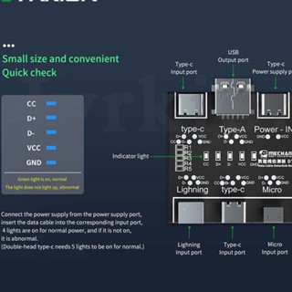 Mechanic ใหม่ บอร์ดทดสอบสายเคเบิล DT3 USB Type-C สําหรับ iPhone Android