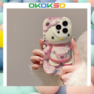 [OKOKSO] เคสโทรศัพท์มือถือนิ่ม ขอบโค้ง กันกระแทก ลายการ์ตูน Hello Kitty สําหรับ OPPO Reno9 Reno8 Reno7pro reno6 7z 8T 5 R17 A9 2020 4Z 5G F11 A31 A3S A78 A77