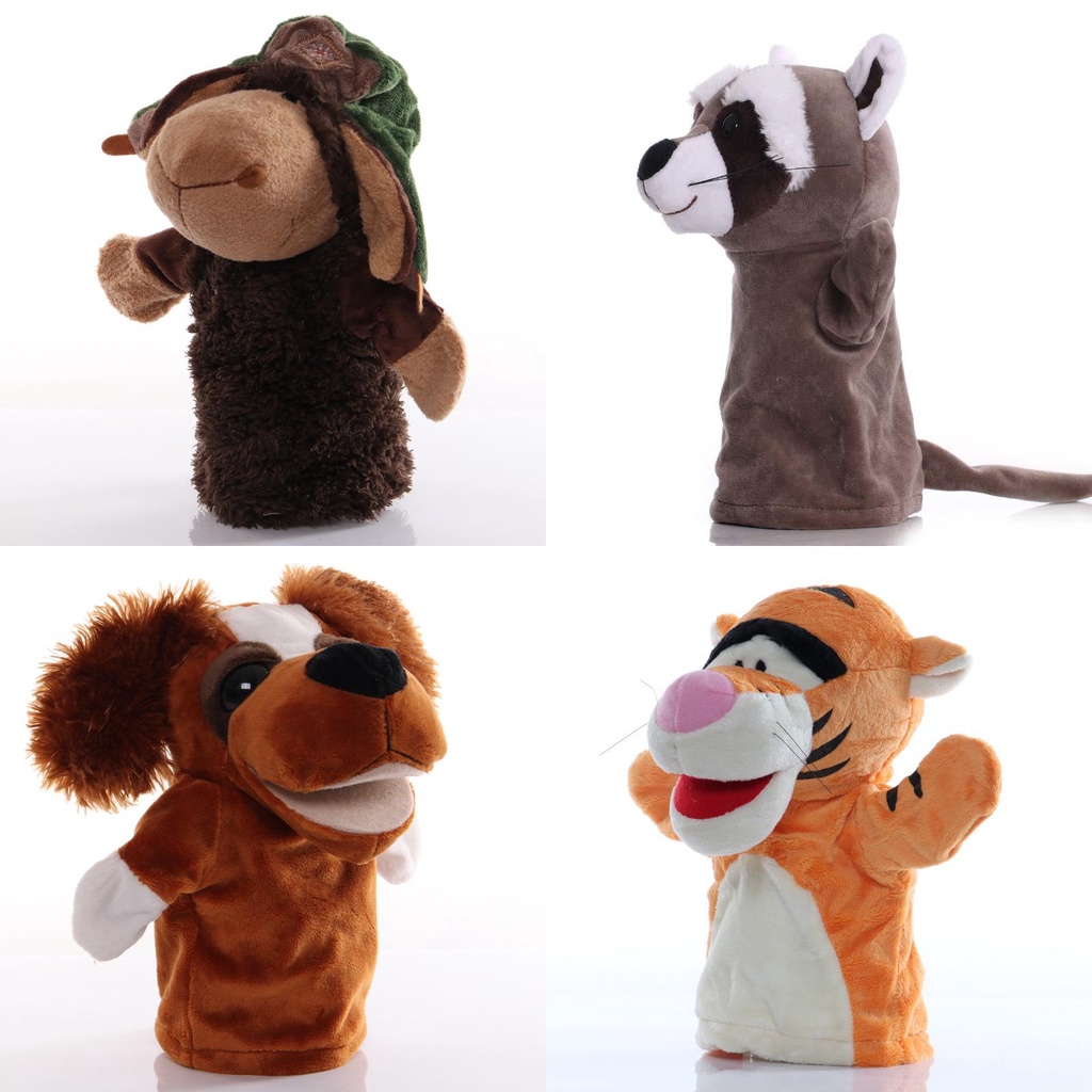 ตุ๊กตาหุ่นมือรูปการ์ตูนสัตว์ของเล่นเสริมการเรียนรู้เด็ก