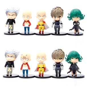 โมเดลฟิกเกอร์ Pazela One Punch Man Q Version Saitama Genos Tornado Bang Garou ขนาด 9-11 ซม. 390 กรัม สําหรับตกแต่งเค้ก