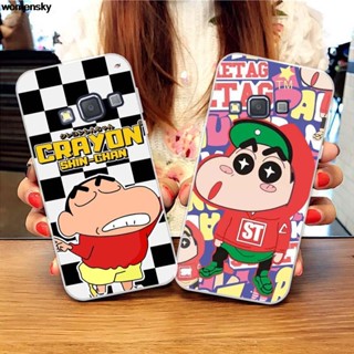 เคสซิลิโคนนิ่ม TPU ลายชินจัง 02 สําหรับ Samsung A3 A5 A6 A7 A8 A9 Star Pro Plus E5 E7 2016 2017 2018