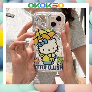 [OKOKSO] ใหม่ เคสโทรศัพท์มือถือนิ่ม กันกระแทก ลายการ์ตูนเฮลโลคิตตี ร่ม สําหรับ OPPO Reno9 Reno8 Reno7pro reno6 7z 5 R17 A53 A9 2020 F11 A31 A78 A77